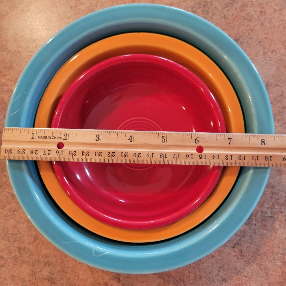 Vintage Fiesta 8.5" Nappy Bowl ~ Fiestaware ~ Serving Bowl ~ Turquoise - Picture 10 of 16
